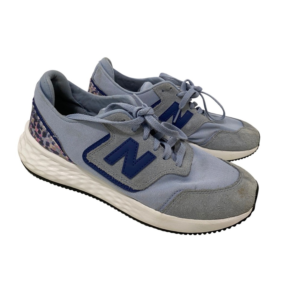 New Balance X-70 Fresh Foam Women 9 Blue Leopard Sneakers WSX70BF1